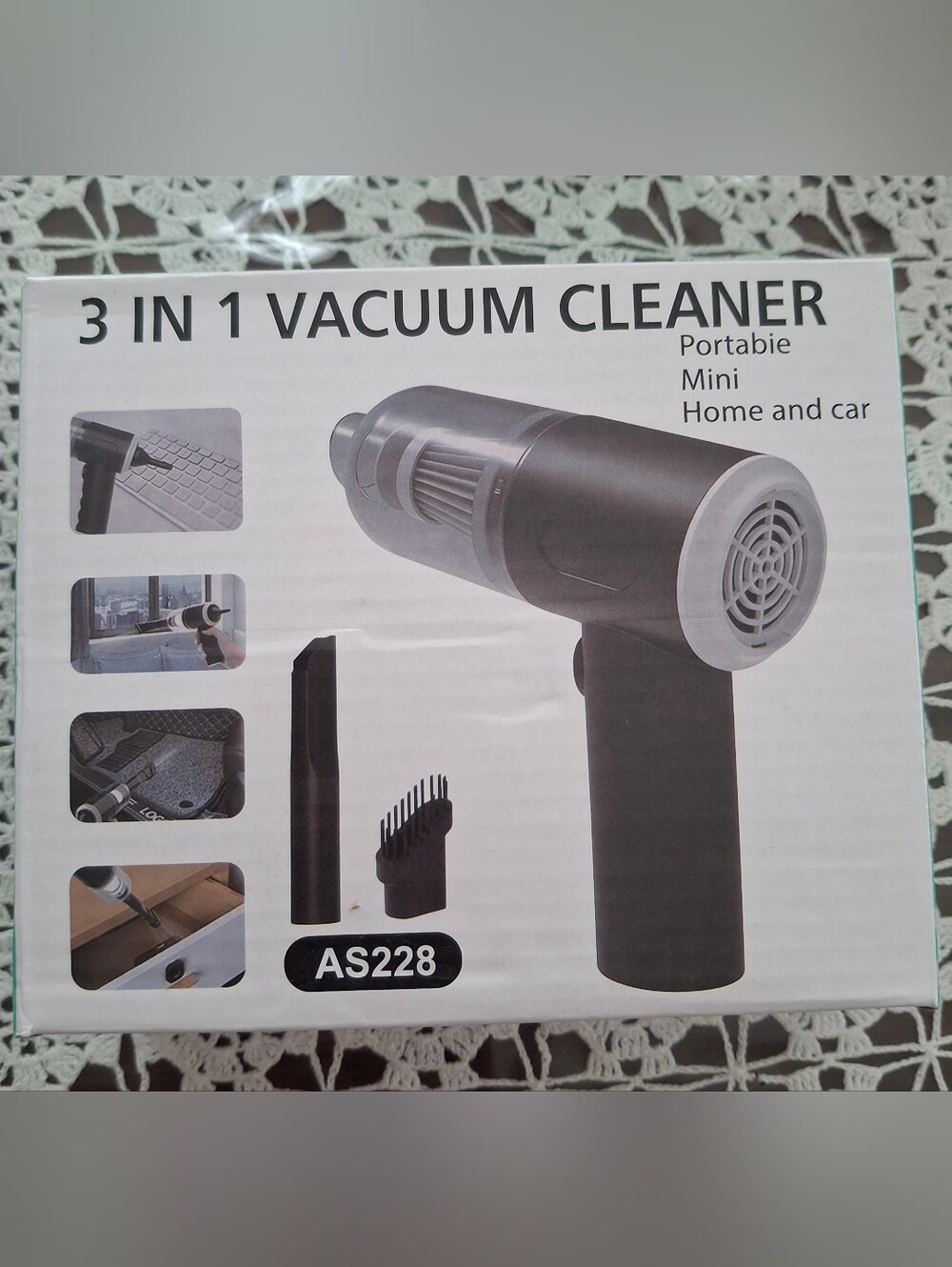 Mini Portable Handheld Vacuum Cleaner AS228 - Black